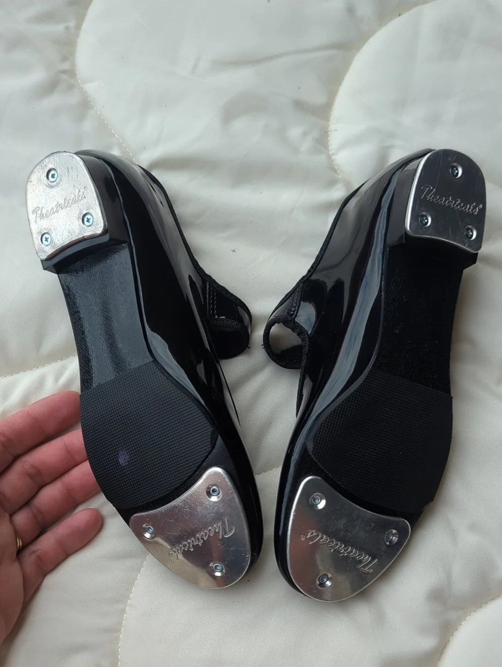 Theatricals Kids Black Patent Mary Jane Dance Tap Shoes 1M